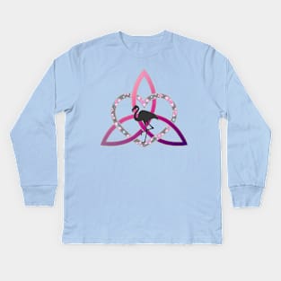 Flamingo love Kids Long Sleeve T-Shirt